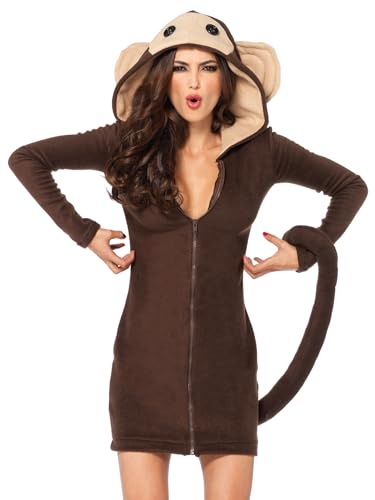 Leg Avenue Women's Cozy Monkey Adult Sized Costumes, Brown, Medium US