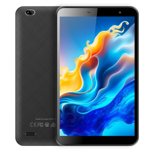 Image of 7 Inch Tablet, Android Tablet with 32GB+512GB, Lightweight, Black