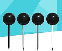 Vista 7 de Agujas de cuentas, 100 unidades, tachuelas de plástico de cabeza redonda con puntos de acero para tablero de corcho, pared, mapa de viaje