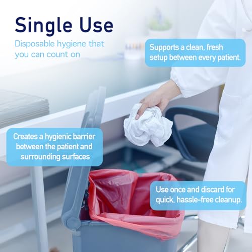 Image of Dynarex Disposable Drape Sheets - 40 inch x 72 inch (Case of 50), White, 2-Ply Tissue Paper for Patient Privacy, Exams, and Procedures