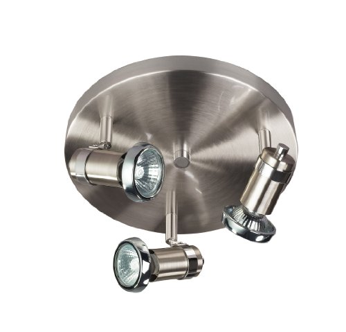 CANARM LTD. ICW391A03BCH10 Shay 3 Bulb Ceiling/Wall Light, Brushed Pewter