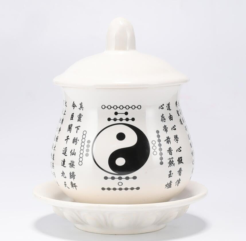 佛具白瓷水杯 供佛供具陶瓷供杯 The Buddha has a White Porcelain Water Cup for The Buddha to Provide a Ceramic Cup, Yellow, 9344943248701