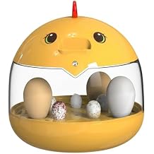 Duck Egg Incubator Smart Automatic Egg Incubator with 360 View, 5- Capacity Digital Thermostat for Chicken Eggs, Duck for Home & Education, Yellow Chick Design