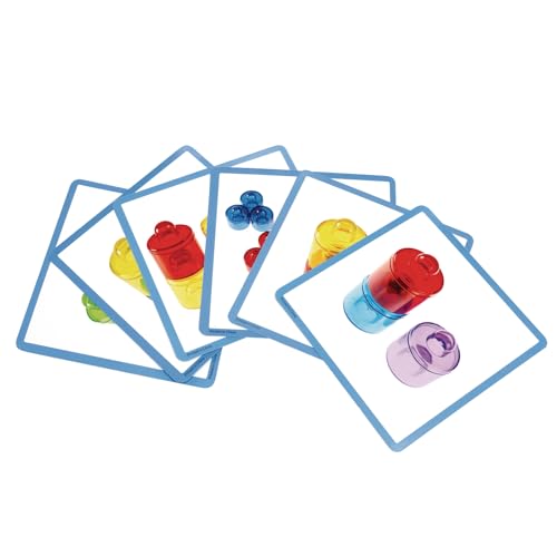 Image of earlySTEM Translucent Stackable Plastic Pegs - Colorful Stacking and Building Toy for Toddlers