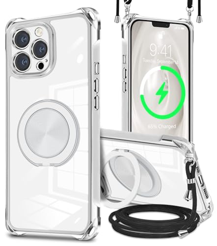 GULEIYAA iPhone 13 Pro Max �p �P�[�X �c�����Ή� 360° ��]�X�^���h �����O �}�O�l�b�g���� MagSafe �Ή� ���C�����X�[�d�Ή� �� phone 13promax �P�[�X ���|�� �΂߂��� ��|�� �ϏՌ� �ԍڃz���_�[