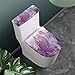 TODIYADDU Purple Marble Toilet Tank Covers Elongated Toilet Lid Covers Universal Toilet Cover Set for Bathroom Fits Most Toilet Tanks & Lids Easy Install Travel-Friendly Toilet Lid & Tank Covers-1