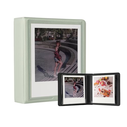iFreak Polaroid Photo Album Book Fits For Fujifilm Instax Wide Square Picture Album, Holds Square Instant Square SQ1 SQ6 SQ10 SQ20 Camera Film Polaroid 600 i Type 3.5x4.25 inch Film (Mint Green)
