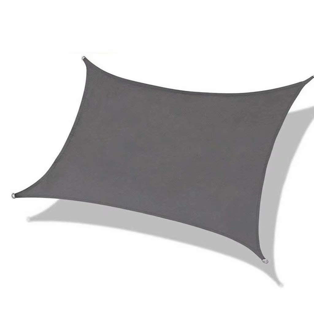 TANGBUV Block Sun Shade Sail 2x10m Square Anti-UV Waterproof Canopy Breathable Sunscreen Awning,for Outdoor Patio Garden Backyard Swimming Pool Parking Lot (Color:Grey)
