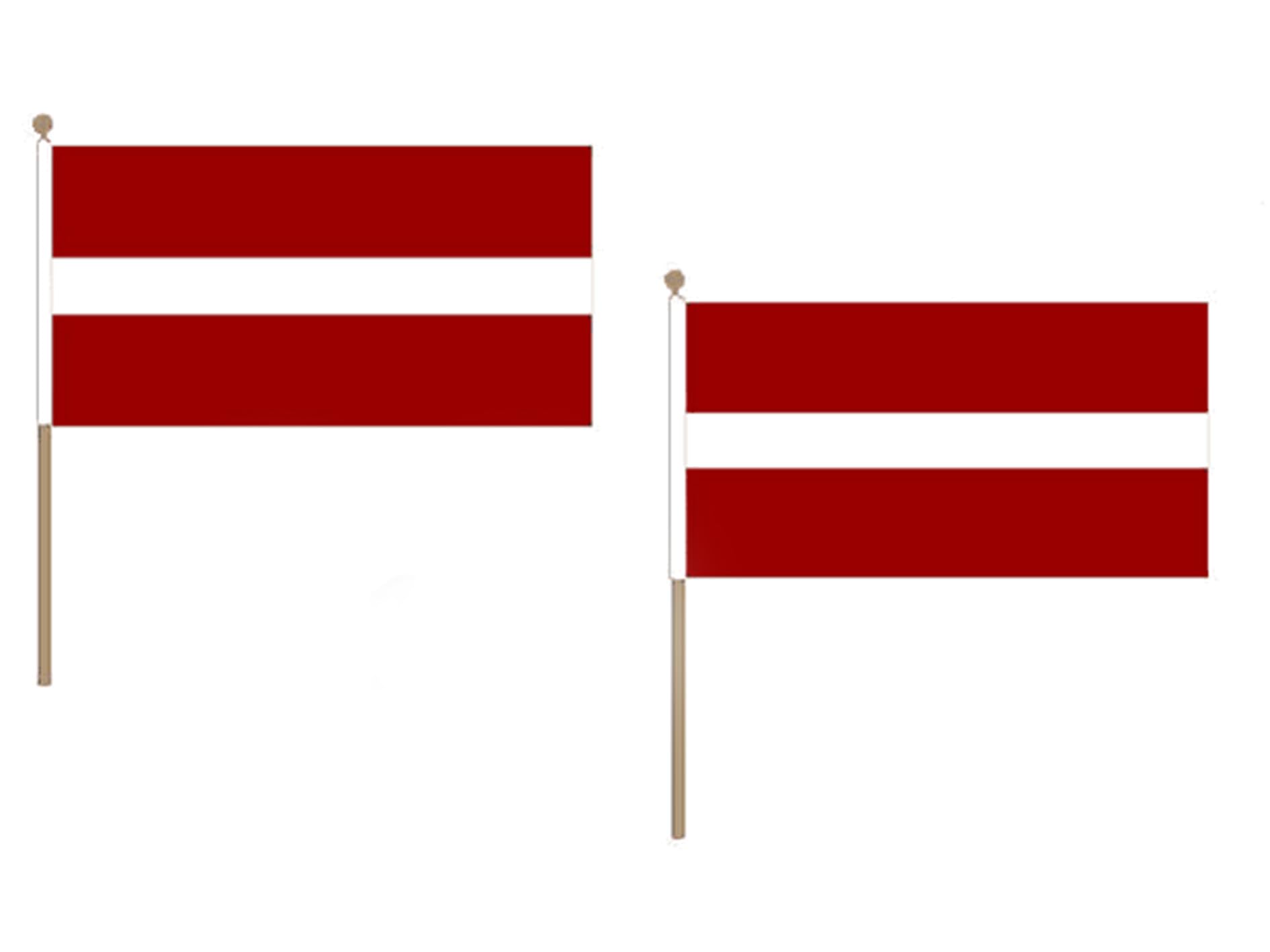 AZ FLAG Drapeau sur Hampe Lettonie 45x30 cm Polyester 100D Hampe Bois