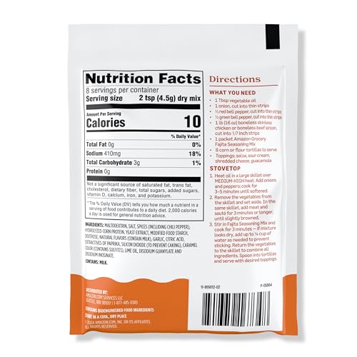 Image of Amazon Grocery, Fajita Seasoning Mix, 1.27 Oz