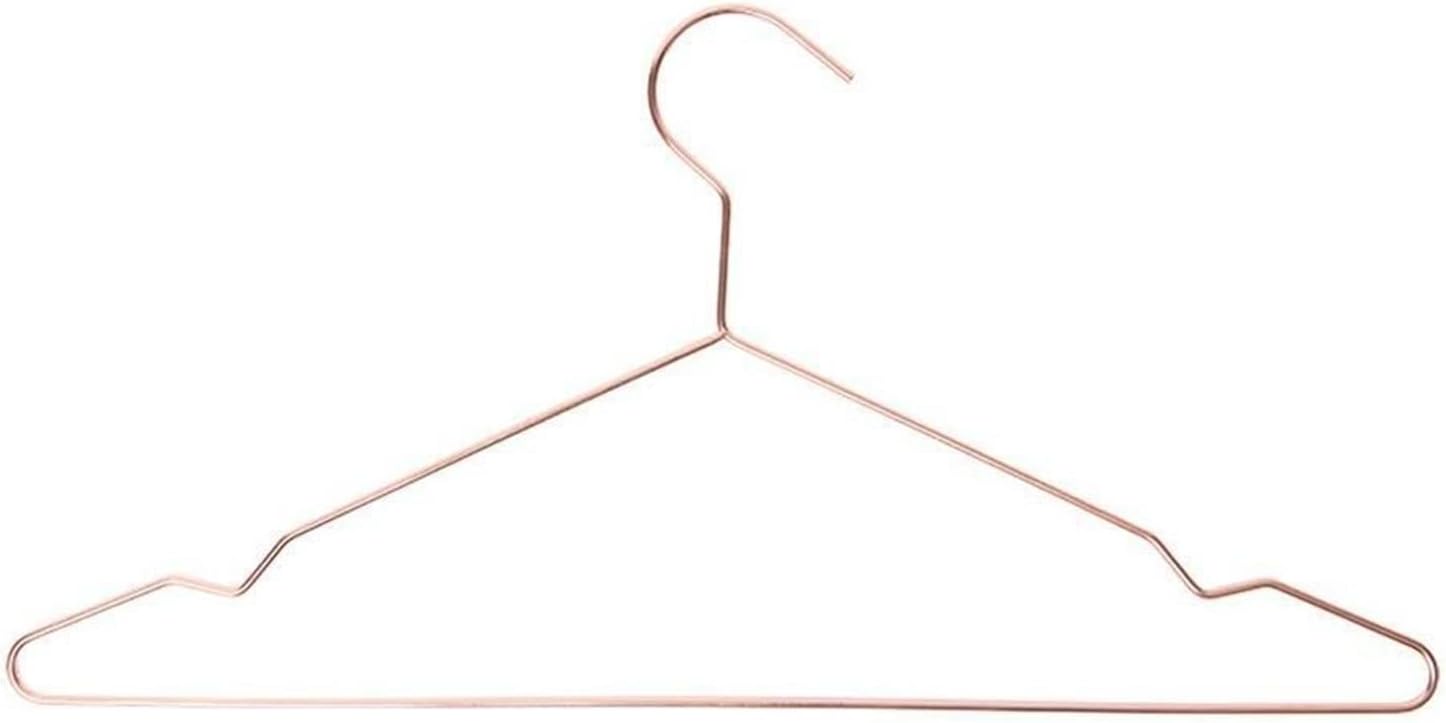 Clothes Hangers 10Pcs Rose Gold Metal Clothes Hangers With Groove Nonslip Coats Hanger For Home Coat Hangers (Color : Gold)