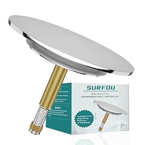 SURFOU Badewannenstöpsel 72mm Chrom YGS7244