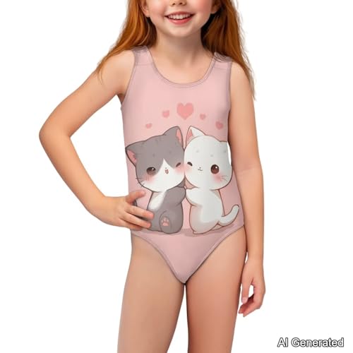 Image of Girls One Piece Swimsuits Sleeveless Lightweight Bathing Suit Beach Swim Suit Quick Dry Swimwear 5-14 Y