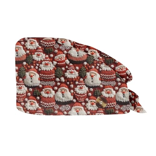 XYYYHTL Natal gorros cirúrgicos gorro turbante estampado ajustável Natal gorro médico unissexo gorro cirúrgico sanitário para beleza trabalhador mulher homem natal enfermeira, Multicolor