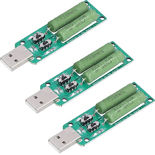 Image of 3 pcs USB Load Tester Resistance Module 5V1A /2A /3A Power Bank Discharge Resistor Switchable Load Resistance Discharging Ageing Resistance Electronic Load Detector