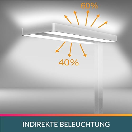Unilux LED Stehlampe Lixus für Büro und Wohnräume, dimmbar