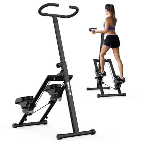 Image of Stair Stepper Vertical Stair Master with Optional Resistance Bands Adjustable Handlebar & Pedals Climber Exercise Machine for Full-Body Workout, New Version