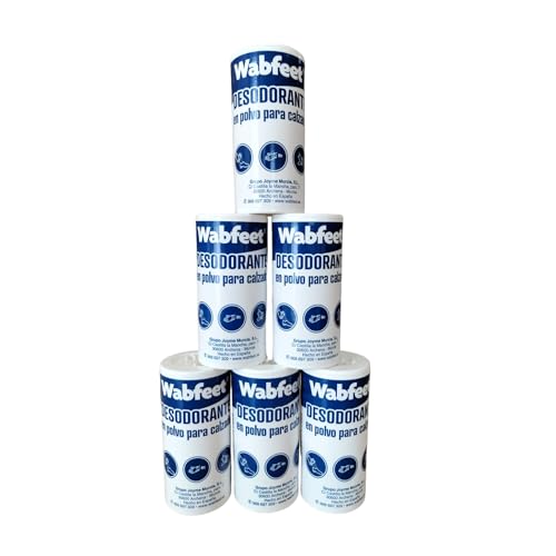 Wabfeet Polvos desodorantes para calzado pack 6 unidades