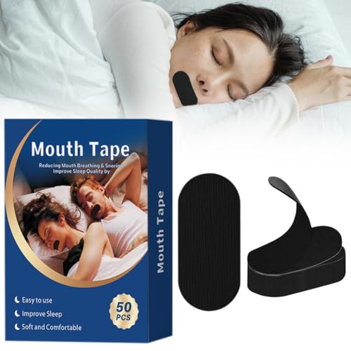 BOPRKTM 50 Pezzi Sleeping Mouth Tape Nastro per La Bocca per Dormire Cerotti per La Bocca Contro Il Russare Nastro per la Bocca per Dormire per Promuove la Respirazione Nasale
