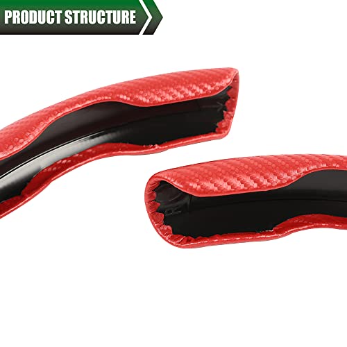 Grand Orange Universal 15" Steering Wheel Cover, Car Anti-Skid Steering Wheel Cover 2Pcs, Steering Wheel Grip Protector For Most Car, Trucks, Suv, Sedans Red #TOP5