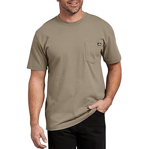 Dickies Men's Heavyweight Crewneck Tee Henley Shirt Cover