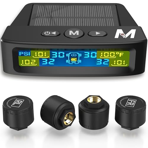 Marcala TPMS Sensors Set of 4 | External Tire Pressure Sensors Pack of 4 | Tire Monitoring System...