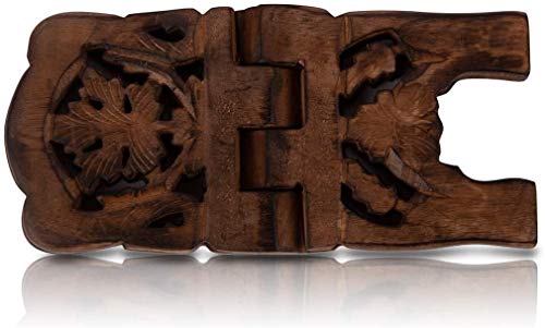 The Great Indian Bazaar Beautiful Handmade Wooden Prayer Book Display Stand Holder Rehal for Religious Holy Books Foldable Book Rest Home Decor Accents 12 (L) X 6 (W) Inches Medium Brown by The Great Indian Bazaar - Image 7