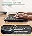 Nulea RT07B Wireless Ergonomic Keyboard - Split Keyboard, Wrist Rest, Natural Typing, Bluetooth and USB Connectivity, USB-C Rechargeable,Compatible with Windows Mac (Silver Black)