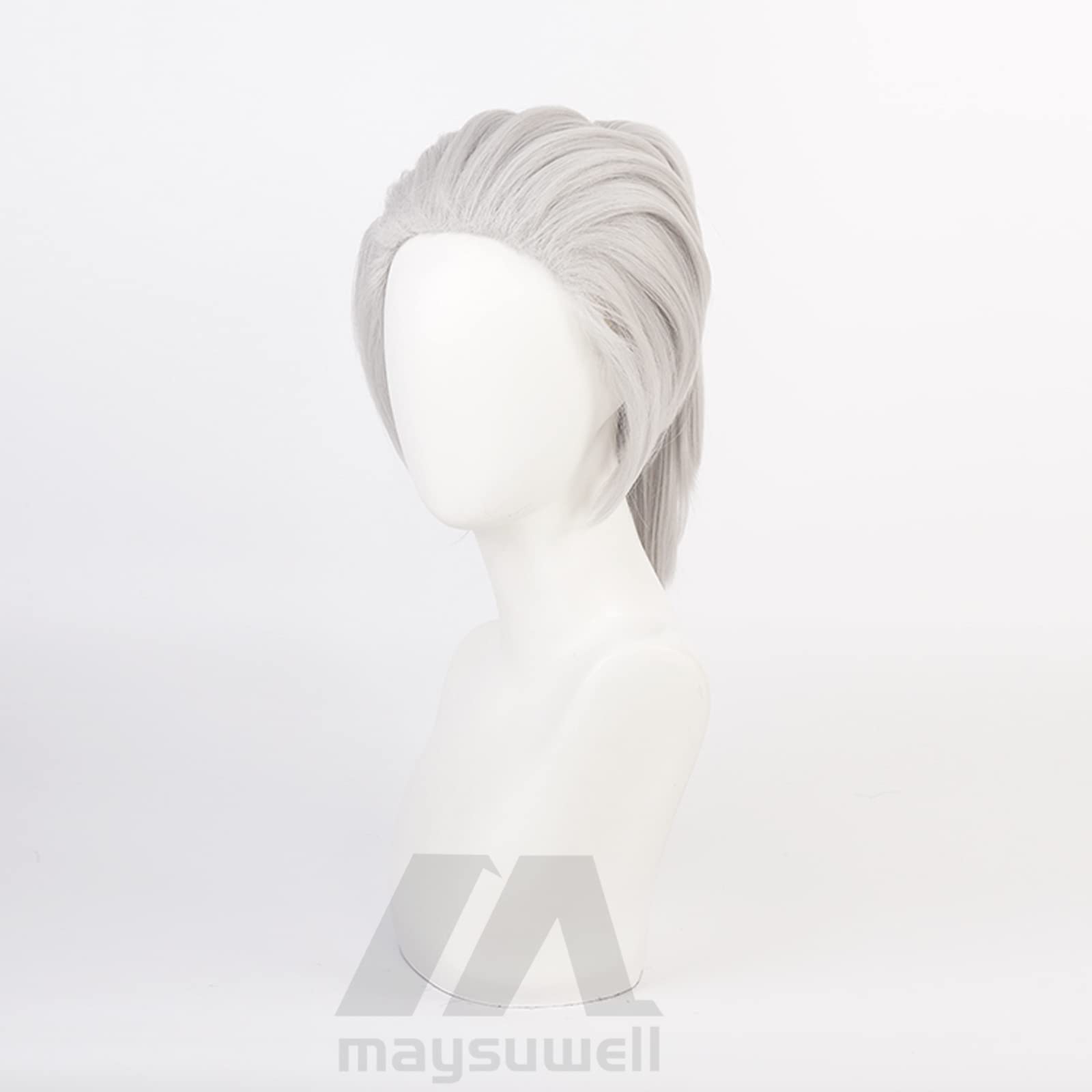 Silver White Tiger Clip Cosplay Wigs for Men Women Halloween Conventions Cos Anime Party Heat Resistant Synthetic Fabric Costume Hairs - Image 3