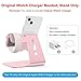 OMOTON Stand for Apple Watch - 2 in 1 Universal Desktop Stand Holder (Not Include Charger) for All iPhone 15 14 13 12 and Apple Watch Series 9/8/SE2/7/6/SE/5/4/3/2(Both 38/40/41/42/44/45mm) Rose Gold