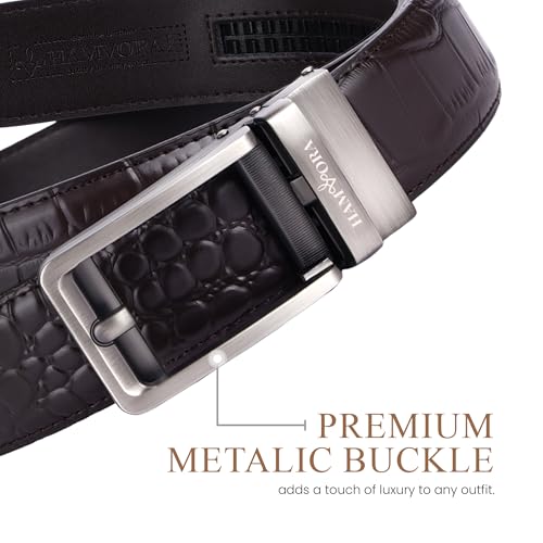 Image of Genuine Leather Belt for Men Formal & Casual Wear - Belts for Men Leather Original, Durable Buckle - Belt for Man - Gift for Husband, Father, Friend
