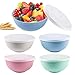 Produktbild Vegena Müslischalen mit Deckel 4er Set, 25 OZ, 15,7 cm - Müslischalen Salatschüsseln mit Deckel, lebensmittelechte Müsli Schüsseln, Suppenschüsseln, Plastikschüsseln für Grillpartys und Camping (04)
