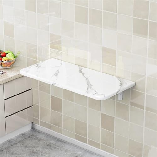Bureau mural pliable table flottante blanche pour optimiser vos pièces - 2