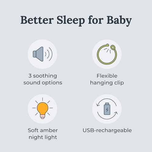 Yogasleep Hushh Portable White Noise Sound Machine for Baby, 3 Soothing Natural Sounds with Volume Control, Compact Size, Noise Canceling for Sleep Aid, Office Privacy, & Meditation, Registry Gift