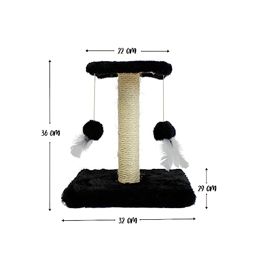 Poste Arranhador Brinquedo para Gato com Duas Bolinhas