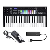 Novation Launchkey 37 (MK3) 37-Key MIDI Keyboard Bundle with Sustain Pedal and Knox Gear 4-Port USB...
