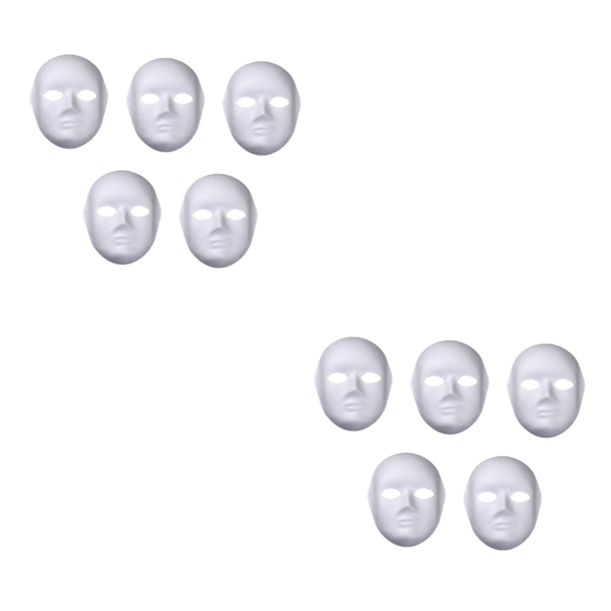Toyvian 10 Pezzi Costumi Di Halloween Bianco Vestito Operato Per Bambini Carta Fai Te Costume Di Carta Bianca Trucco Vuoto Trucco Viso Facebook