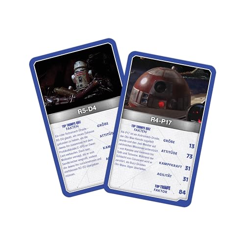 Top Trumps Star Wars Droids Kartenspiel für Kinder - Klassisches Lernkartenspiel für Fans von Star Wars - 2+ Spieler ab 6+ Jahre - Deutsch