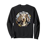 Motif chien en vitrail, un véritable chef-d'œuvre d'art et de dévotion au meilleur ami de l'homme. Ce magnifique panneau de vitrail est un superbe hommage aux fidèles compagnons qui remplissent notre vie de joie et d'amour.
