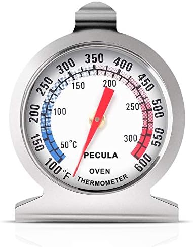 Oven Thermometer 50-300°C/100-600°F, Oven Grill Fry Chef Smoker Thermometer Instant Read Stainless Steel Thermometer Kitchen Cooking Thermometer