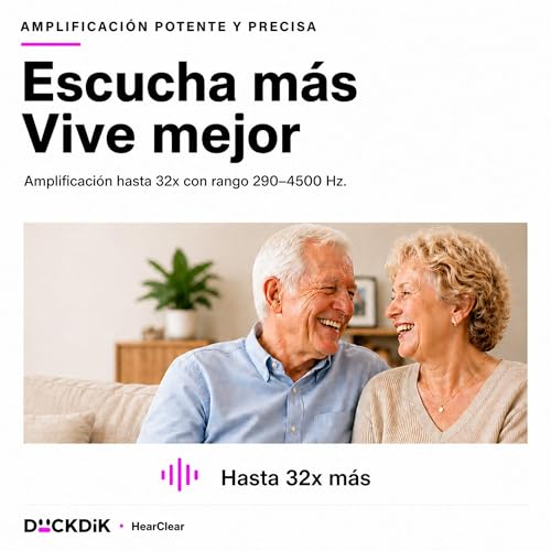 Amplificador de sonido HearClear recargable con batería de 14h para televisión 2