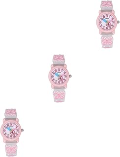 Crianças Assistem 3 Pçs Relógios Infantis Relógios Relógio De Pulso Relógio De Silicone Relógio Analógico Relógio De Quartzo Desenhos Animados Relógios De Quartzo Criança Branco