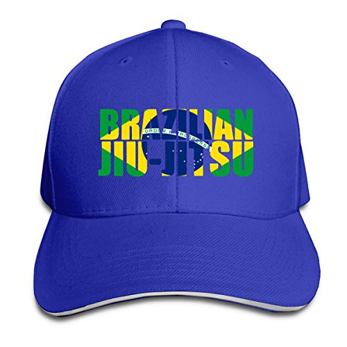 Brazilian Jiu Jitsu Flag Adjustable Sandwich Headgear Unisex Baseball Caps Blue