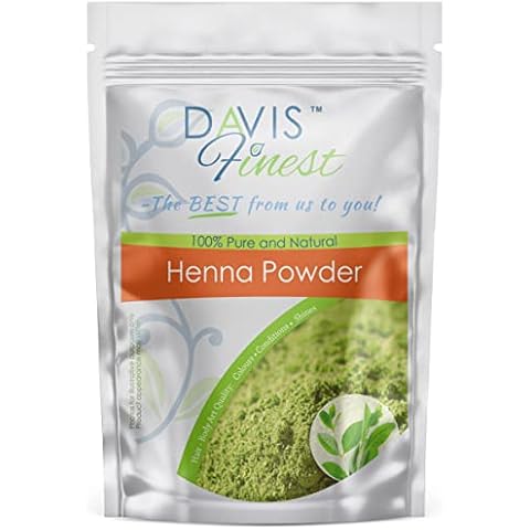 Davis Finest Henna Hair Dye - Premium Quality Pure Henna Mehndi Powder for Chemical-Free Hair/Beard Dye - Heena Natural Henna Red Conditioner & Hair Shine 200g Cover