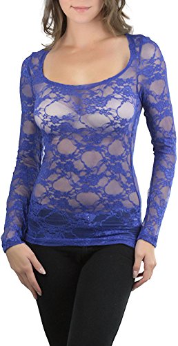 ToBeInStyle Women's Full Lace Long Sleeve Top