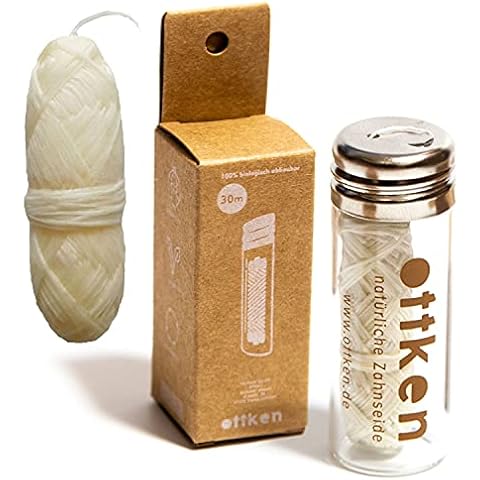 Natürliche Zahnseide 30 meter lang | plastikfrei verpackt & Cover