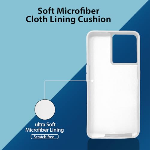 Image of LIRAMARK Liquid Silicone Soft Back Cover Case for OnePlus 10R 5G / 1+10R 5G (White)