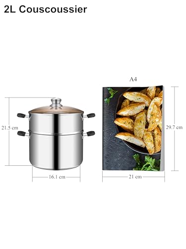 Couscoussier induction vention gain de place cuisine rapide 18cm - 3
