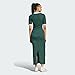 ADIDAS Originals Women's Adicolor 3-Stripes Knit V-Neck Dress, Mineral Green, X-Small