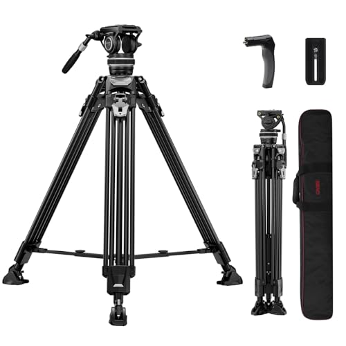 Cayer FA310H Video Camera Tripod with Fluid Head